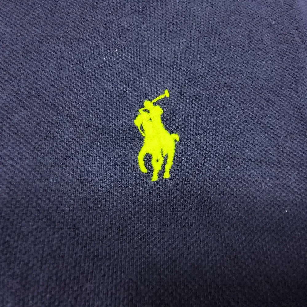 Polo Ralph Lauren Short Sleeve Collared Polo Shirt Mens Size Medium M Navy